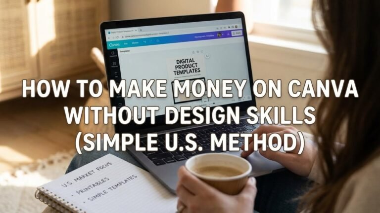 Make money on Canva without design skills using simple and beginner-friendly methods in the USA