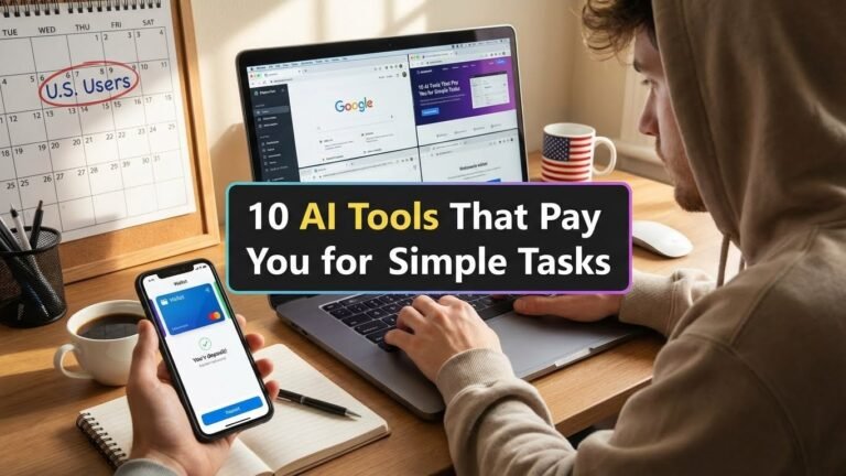 AI tools that pay you USA by completing simple tasks and easy AI jobs for beginners