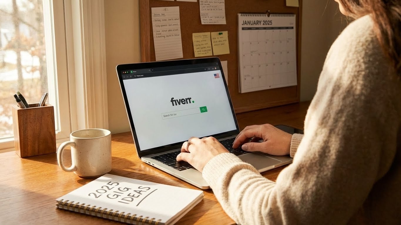 Low competition Fiverr gigs USA that beginners can offer easily in 2025